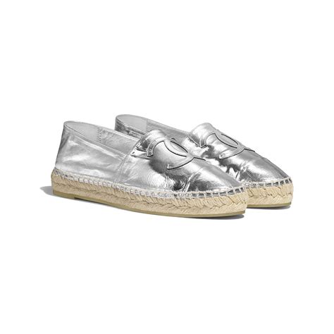 silver chanel espadrilles|chanel high top espadrilles.